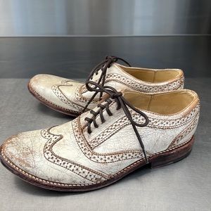 Bed Stu LITA Channing Oxfords in distressed Lux leather.